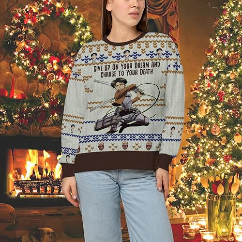 MAOKEI - AOT Livaï Ackerman Attack Epic Christmas Sweater -