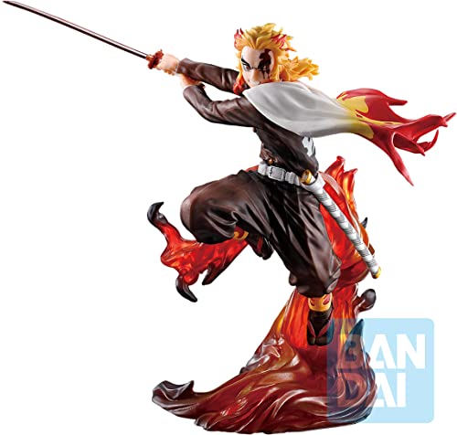 MAOKEI - Demon Slayer Kyojuro Rengoku Flame Jump Figure - B09RC7FZ6W