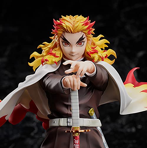 MAOKEI - Demon Slayer Kyojuro Rengoku Flame Pillar Fire Pose Figure Statue - B09GM18X5H