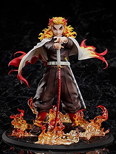 MAOKEI - Demon Slayer Kyojuro Rengoku Flame Pillar Fire Pose Figure Statue - B09GM18X5H