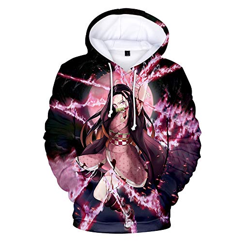 MAOKEI - Demon Slayer Nezuko Wire Blood Attack Hoodie - B093FNYDNW