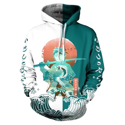 MAOKEI - Demon Slayer Tanjiro Road to Dragon Slayer Hoodie - B0CJVC2PBS