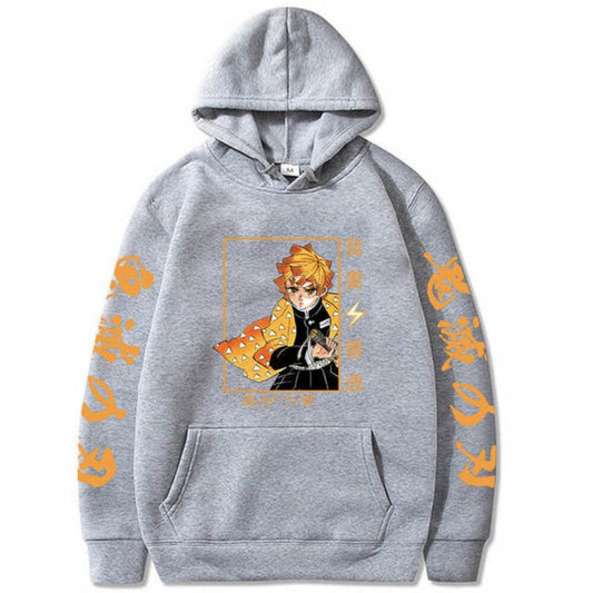 MAOKEI - Demon Slayer Zenitsu Attack Pose 1 Hoodie - B0BSCF7NMF-1