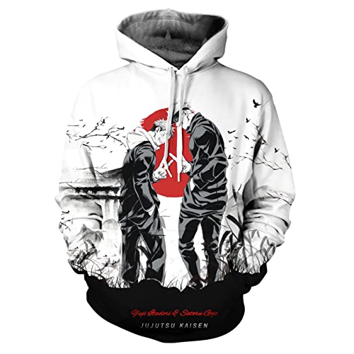 MAOKEI - Jujutsu Kaisen Gojo Satoru & Itadori Yuji Cool Style Hoodie - B0CKXD2L7Q