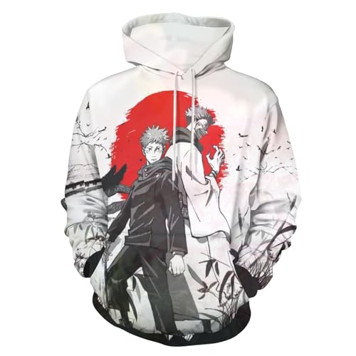 MAOKEI - Jujutsu Kaisen Itadori & Sukuna Plus Gojo Satoru Hoodie - B0981W972R