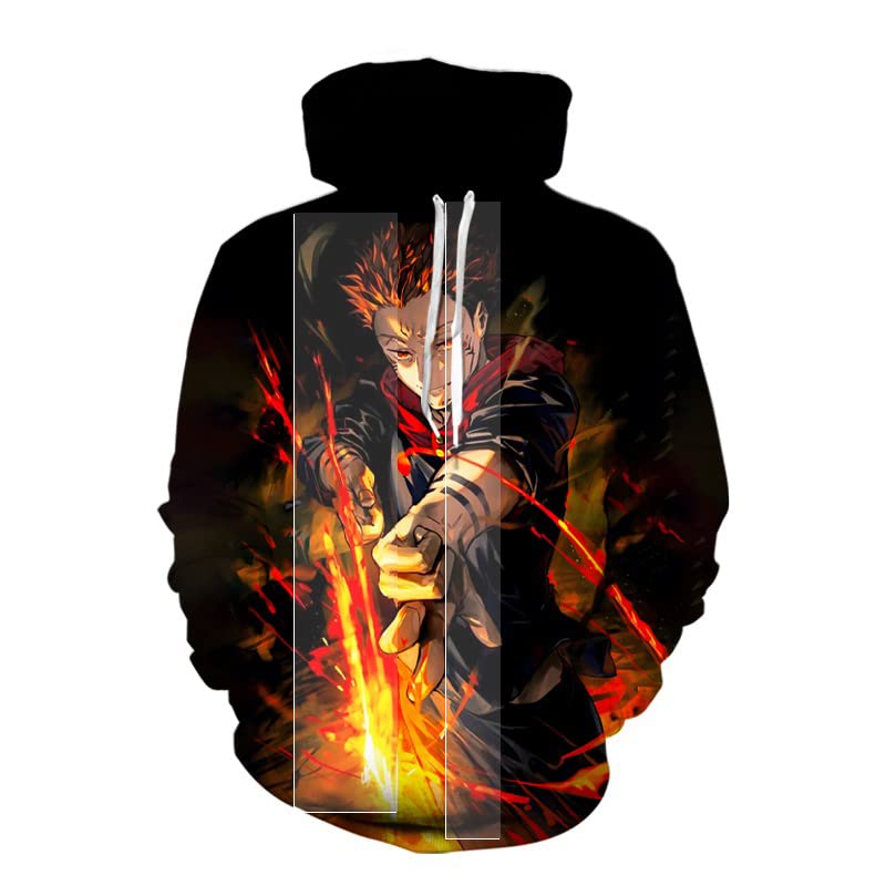 MAOKEI - Jujutsu Kaisen Itadori X Sukuna Fire Arrow Attack Hoodie - B0BBFPVMKP