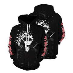 MAOKEI - Jujutsu Kaisen Satoru Gojo Black & White Style Hoodie - B0BK2913CM