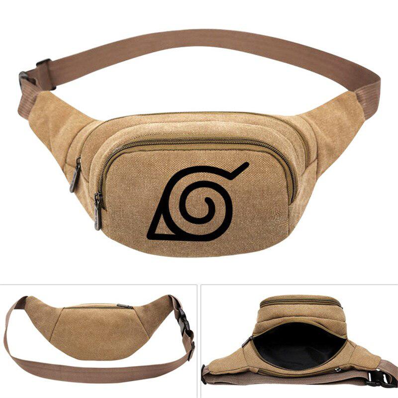 MAOKEI - Naruto Konoha Canvas Fanny Pack - 32849650543-Style 8