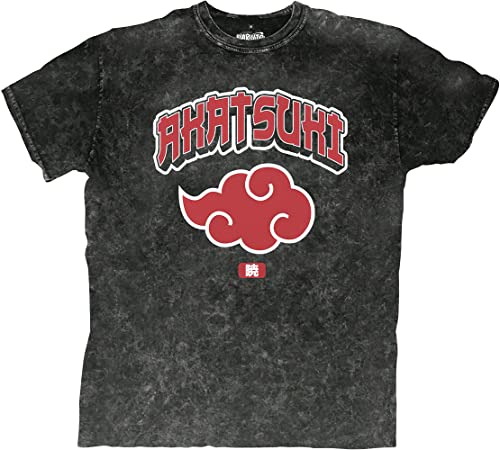 MAOKEI - Naruto Shippuden Akatsuki Vintage Shirt - B09PQ6GMVX