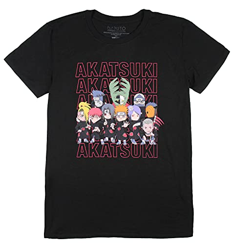 MAOKEI - Naruto Shippuden Chibi Akatsuki Criminal Members T-Shirt - B096CBHZWW