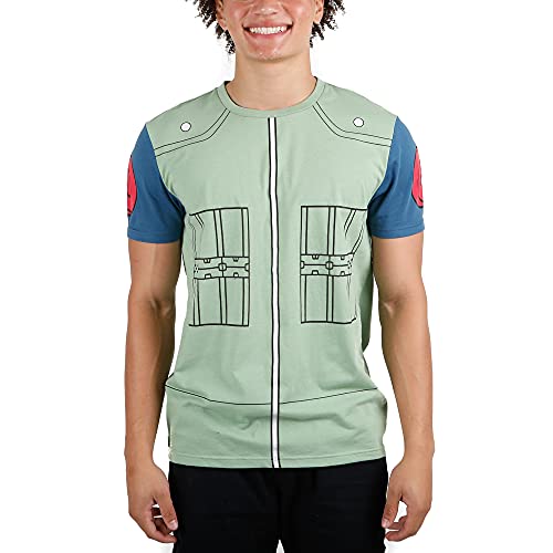 MAOKEI - Naruto Shippuden Jonin Jacket Inspired Shirt - B09GWBMGPD