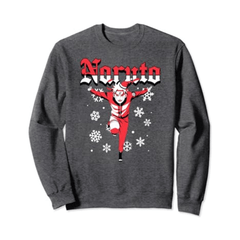 MAOKEI - Naruto Shippuden Naruto Christmas Ninja Run Sweatshirt - B09N9VZ2DZ