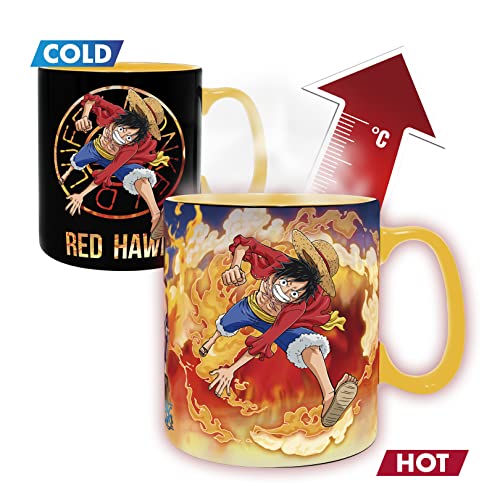 MAOKEI - One Piece Luffy Red Hawk Magic Mug - B09LDFWVXN