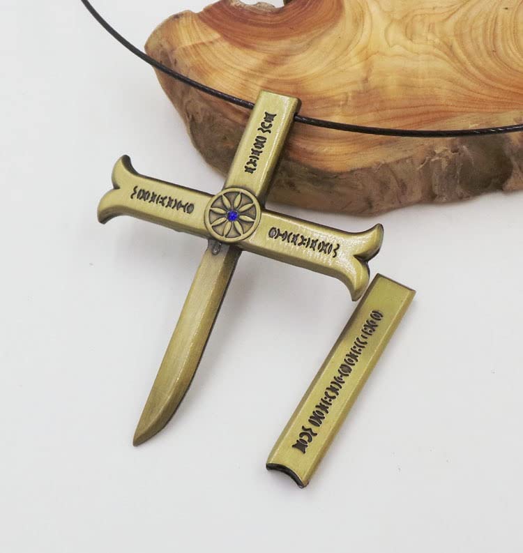 MAOKEI - One Piece Mihawk Hawkeye Sword Inspired Necklace - B0BVMST35N