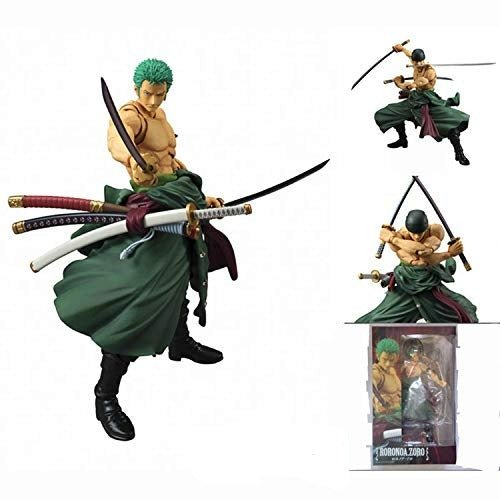 MAOKEI - One Piece Roronoa Zoro 3 Swords Style Multi Action Figure - B09MB29FQW