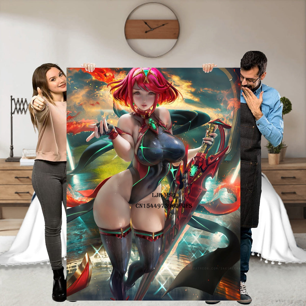 MAOKEI - Xenosaga Blanket Flannel Ecchi Style 3 - 1005003689051339-Poster Blanket 2-100x125cm